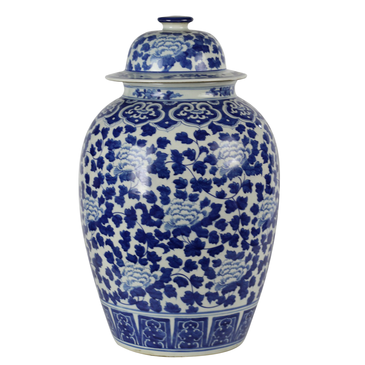 Floral Motif Porcelain Jar 21